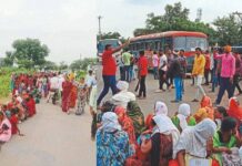 वाटपाची यंत्रणाच कोलमडली! 3 दिवसांपासून महिला मुक्कामी; बांधकाम कामगारांसाठी विभागाकडून कुठलीही व्यवस्था नाही