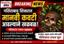 नशिराबाद शिवारात मानवी कवटी आढळल्याने खळबळ